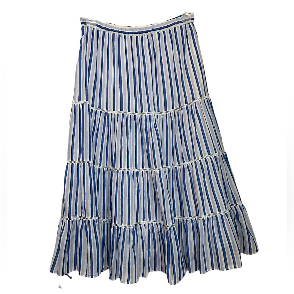 J Crew maxi skirt flowy stripped summer womens size small